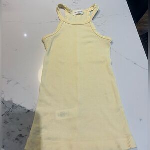 Denim forum Aritzia butter yellow ribbed tank top, worn once